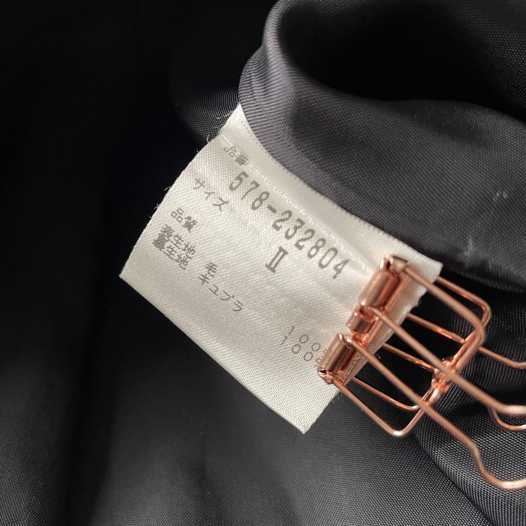 マーガレットハウエル 美品 ウールタックスカート 2 チェックグレー