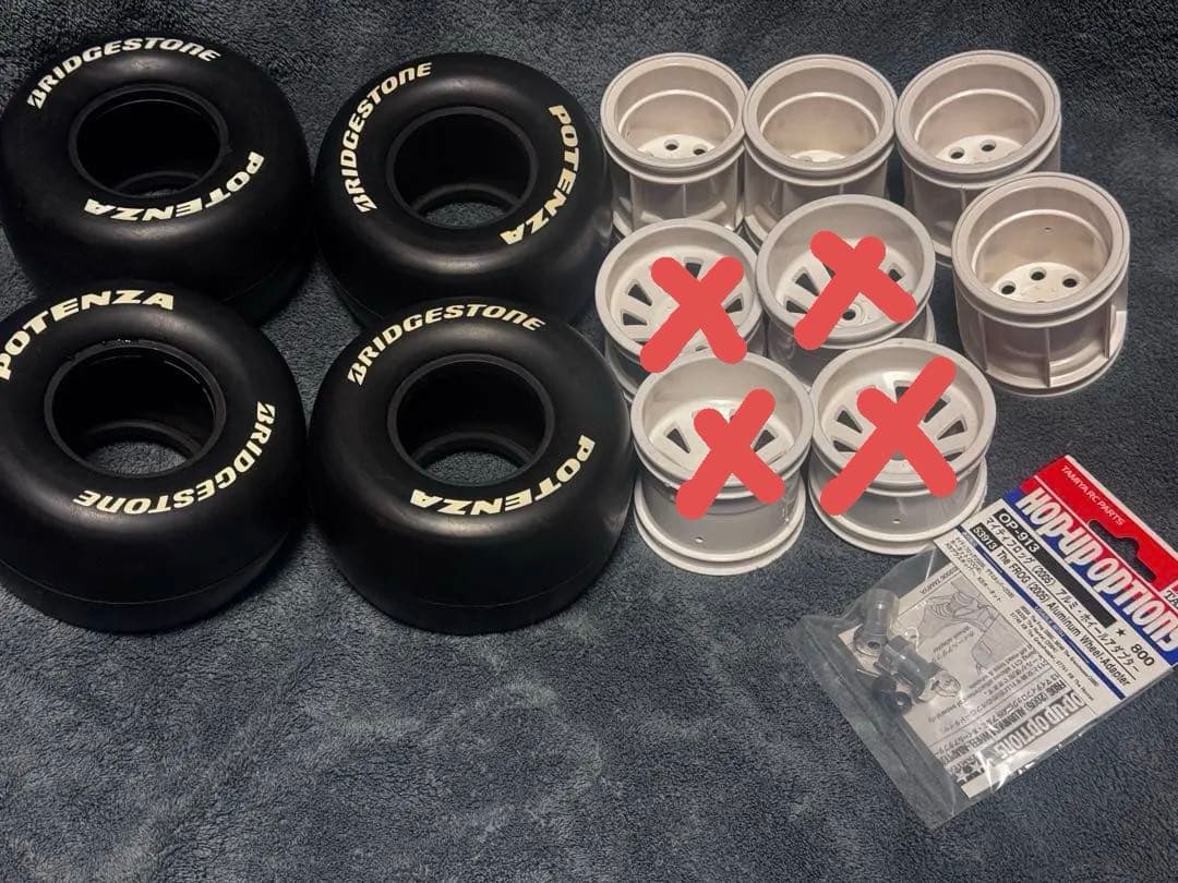 R31HOUSE スリックタイヤ 4本セット WR-02 ホイール付 未走行