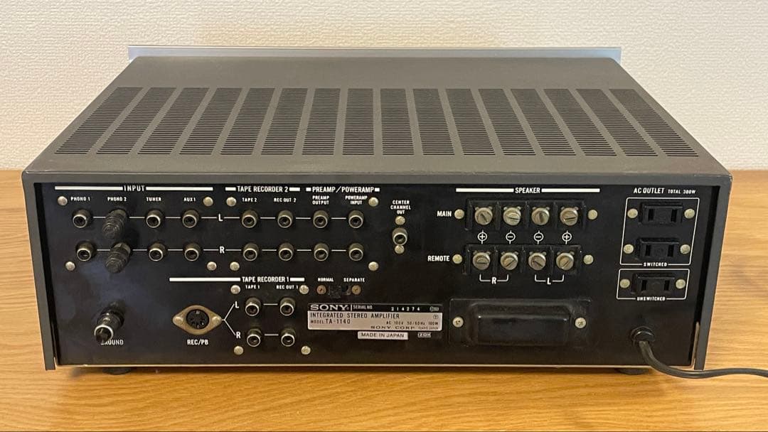 【音出確認済】SONY TA-1140プリメインアンプ