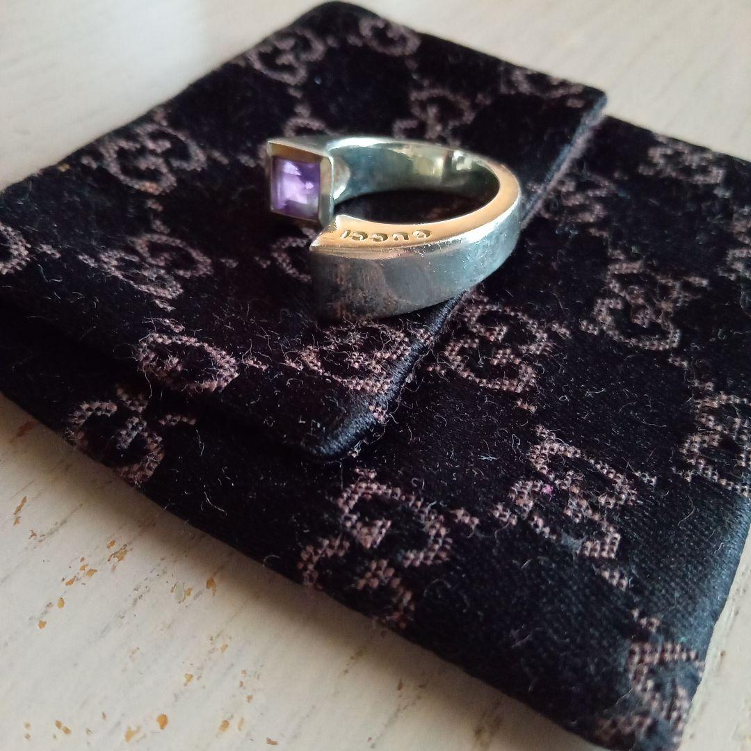 GUCCI シルバー アメジスト　リング