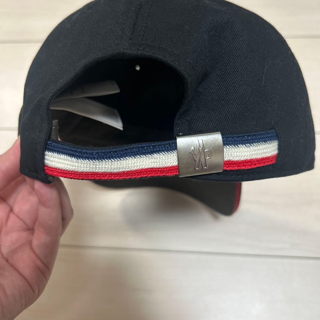 MONCLER コットン ベースボールキャップ ブラック