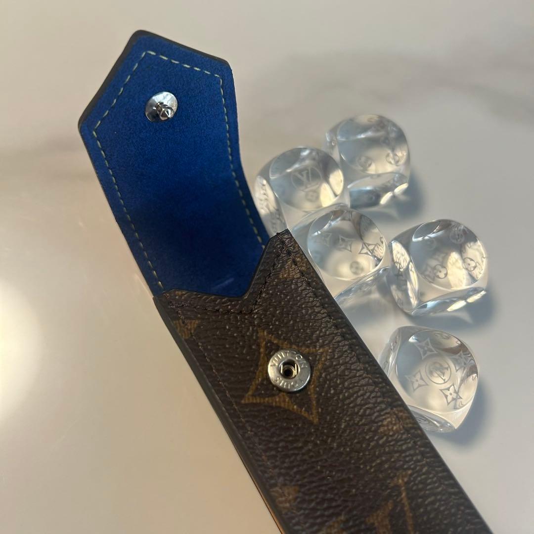 【ほぼ未使用/美品】Louis Vuitton レザーケース&モノグラム柄ダイス