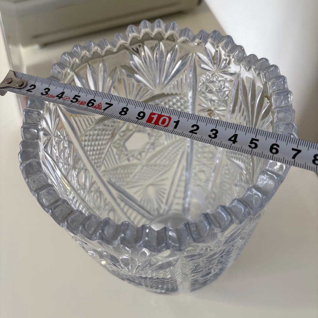 クリスタルガラス 花瓶 高さ約26.5cm