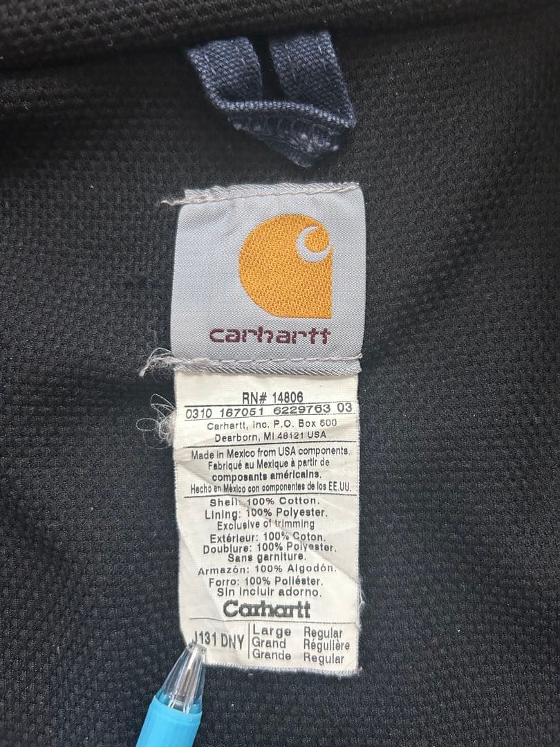 Carhartt カーハート アクティブジャケット J131 DNY ネイビー