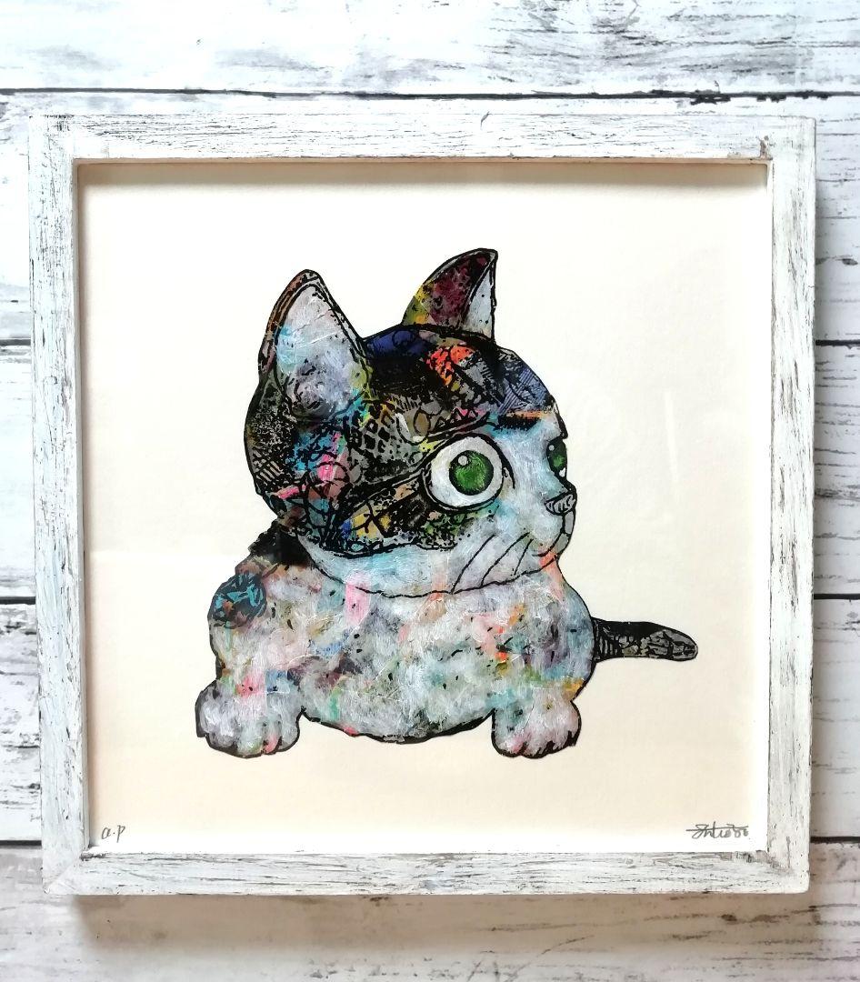 額縁ご確認ページ　title「てこてこニャンコ」