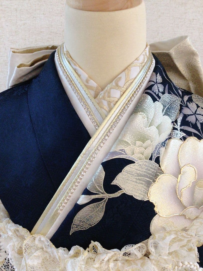 るなのあ　紺色　振袖フルセット