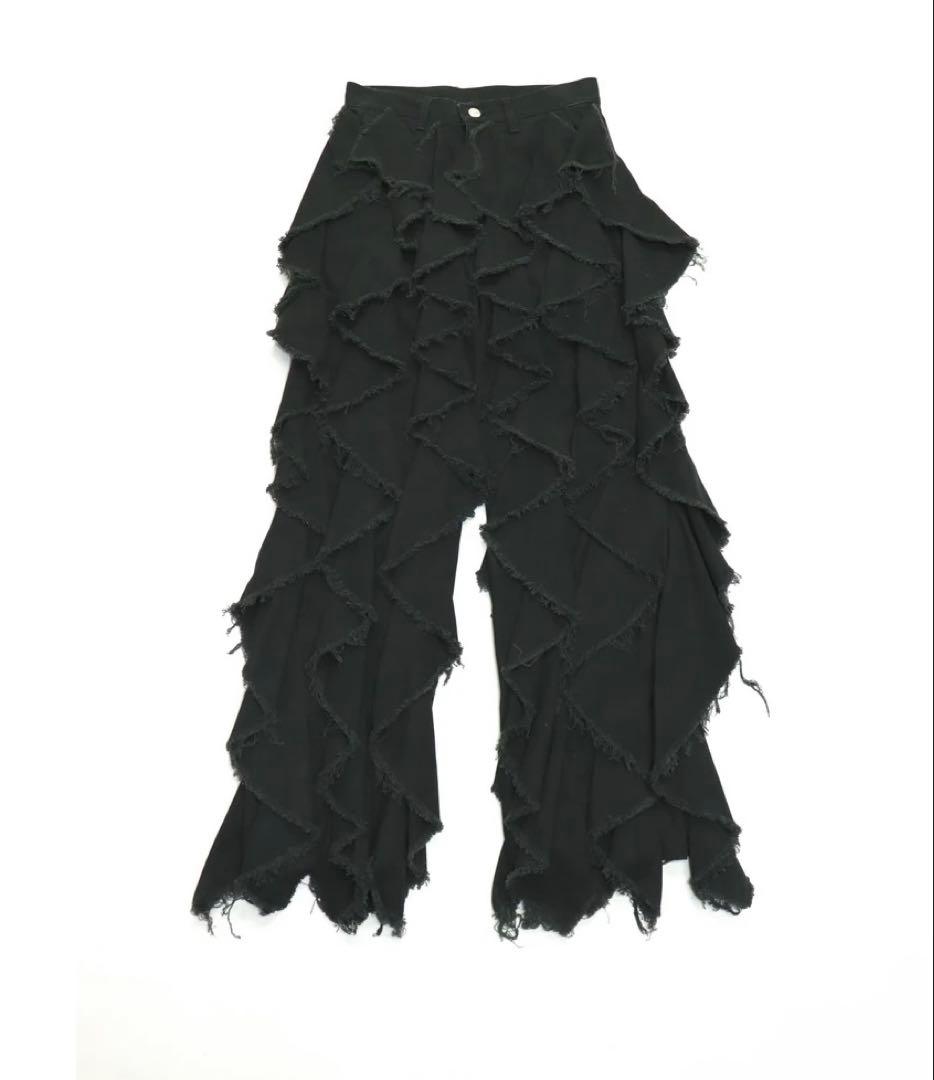 BELPER RAFFLE CHINO PANTS(BLACK) ラッフルパンツ