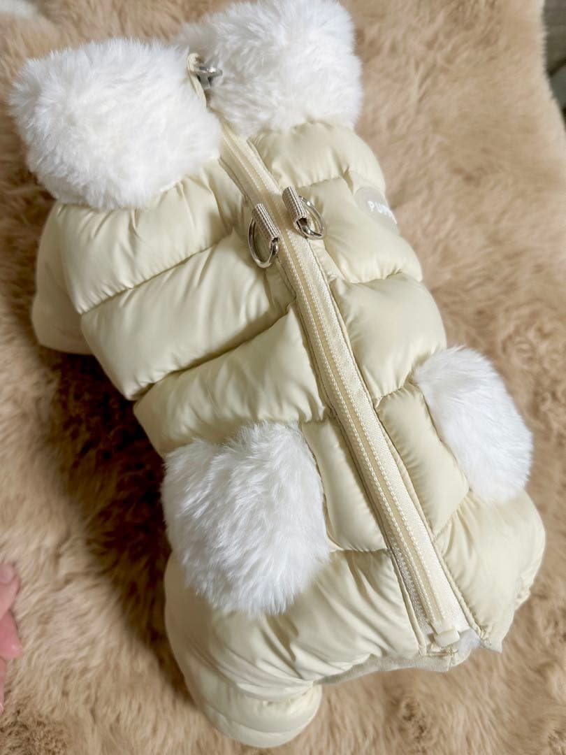 puppia クリーム色 ダウンジャケット犬服
