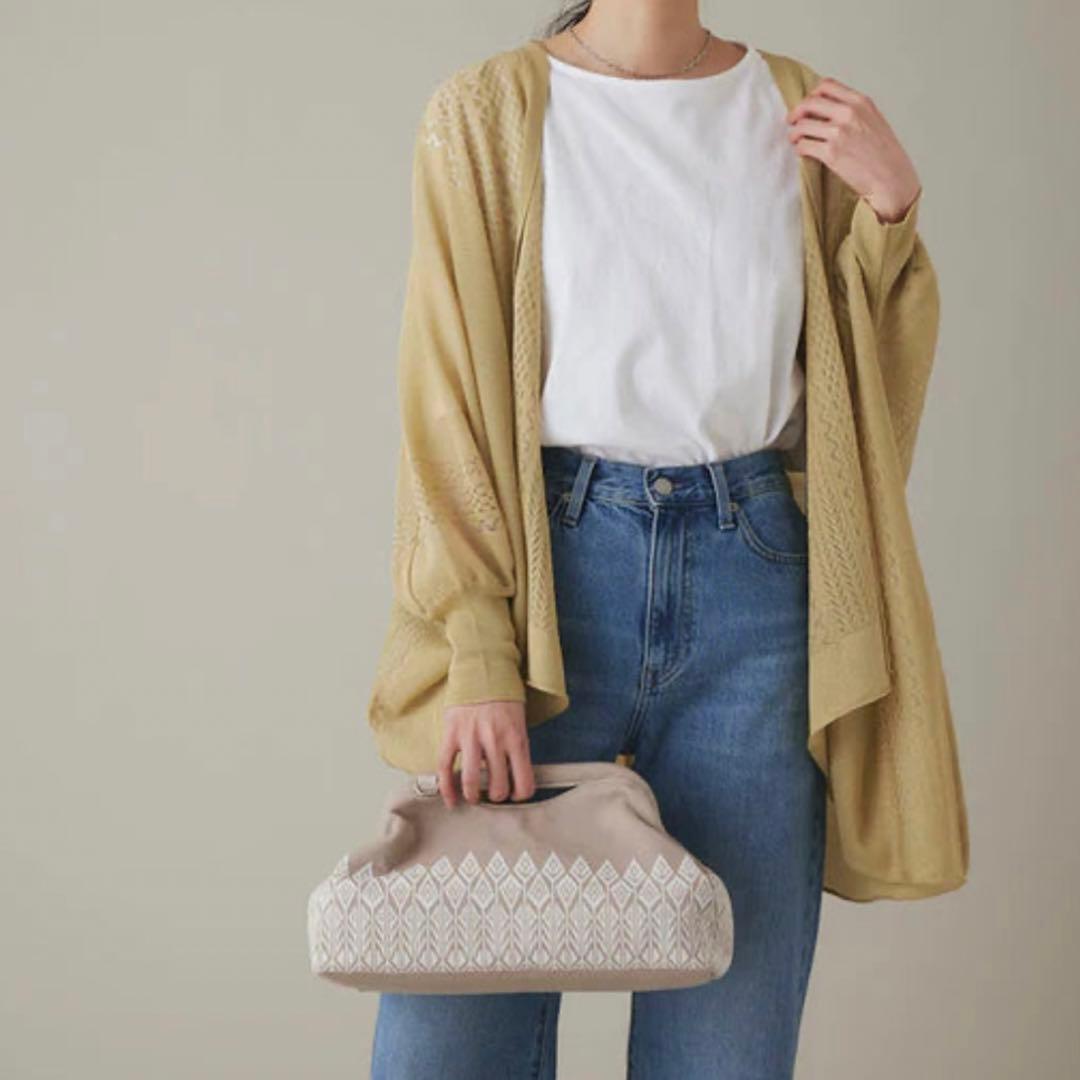 完売カラー！！【YOUTOWA】フォレストニット・ハンドルクラッチバッグ