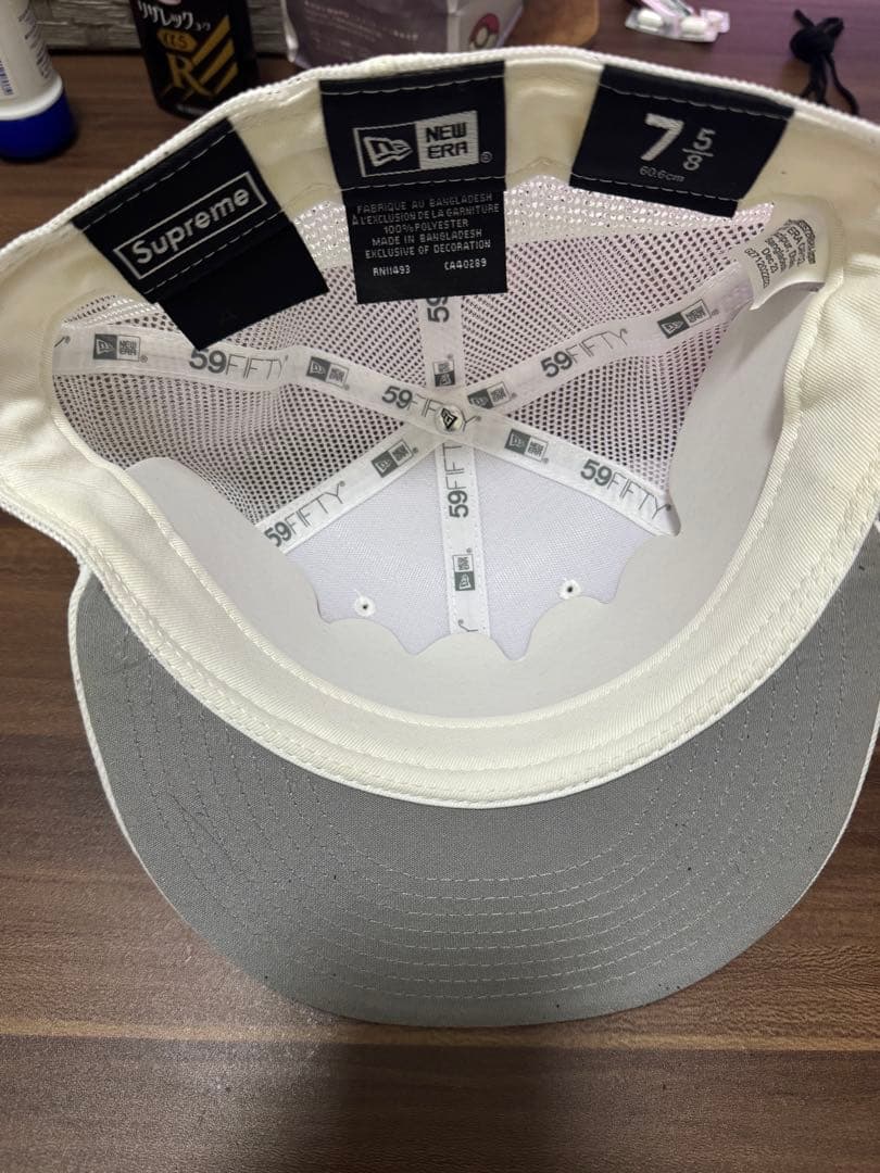 Supreme 59FIFTY ホワイトキャップ 7 5/8