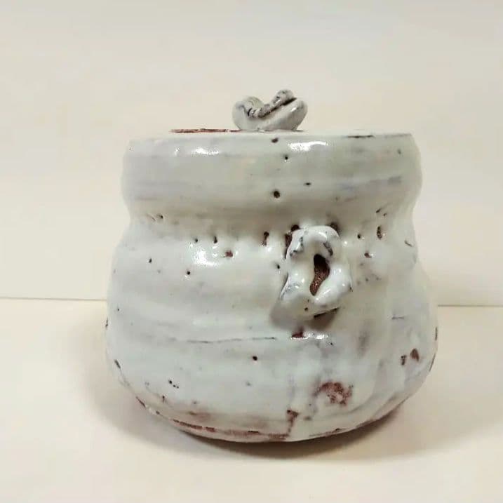 萩焼　茶道具　水指　宇田川玄翁（旧 聖谷作）　木箱付き