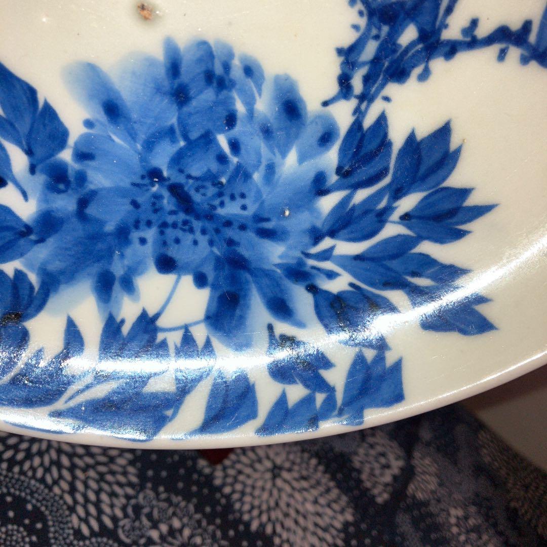 古伊万里　牡丹と梅　古美術