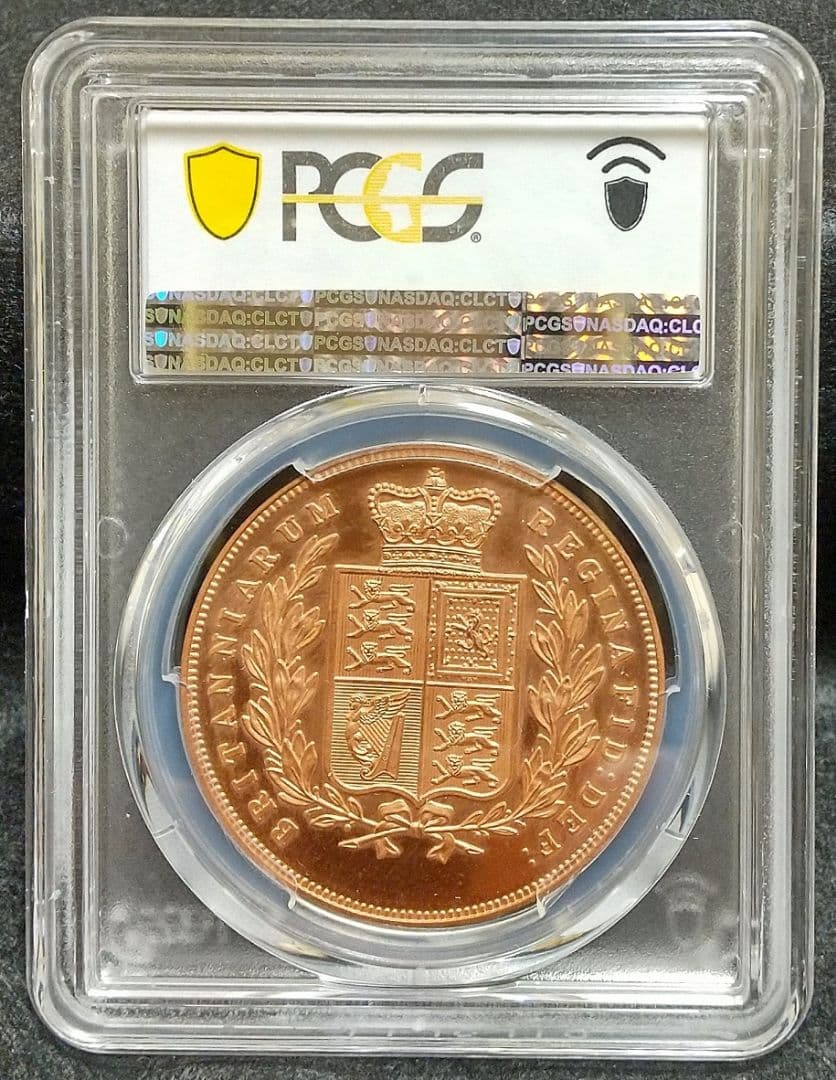 1879 イギリス ビクトリア シールド 赤銅貨 PCGS PR67RD CAM