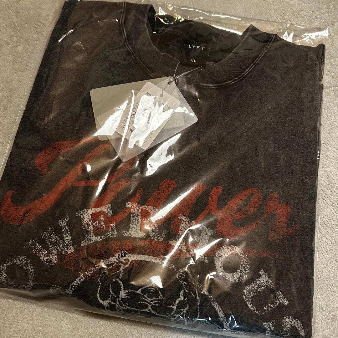 LÝFT × POWER HOUSE GYM ビンテージTシャツ　ブラック XL