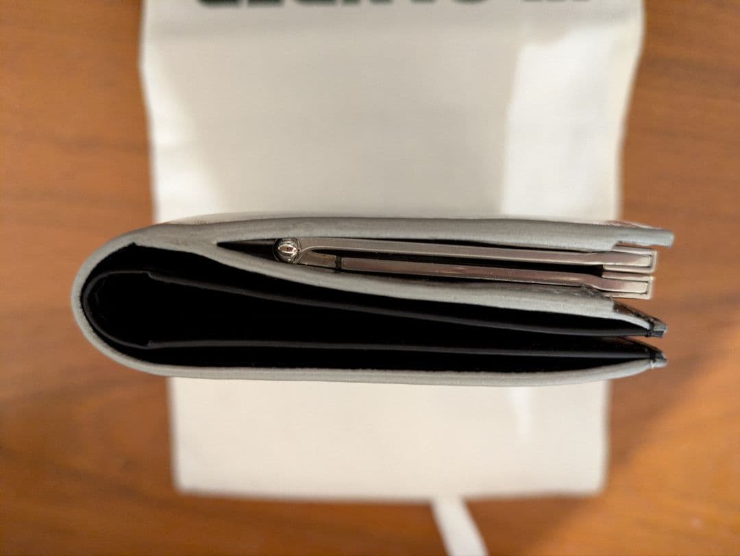 JIL SANDER ジルサンダー シルバー 二つ折り財布 保存袋付き