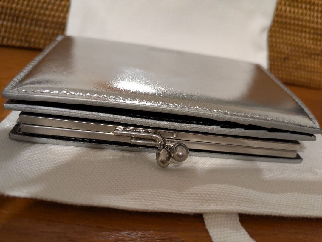 JIL SANDER ジルサンダー シルバー 二つ折り財布 保存袋付き