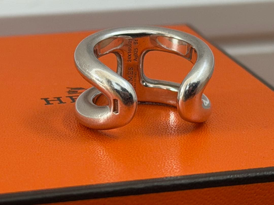 HERMES エルメス　オスモズ　PM 51 シルバー　リング　指輪