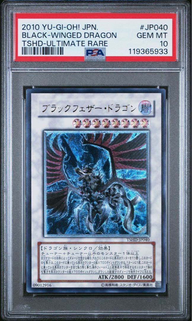 【PSA10】ブラックフェザードラゴン レリーフ アルティメットレア
