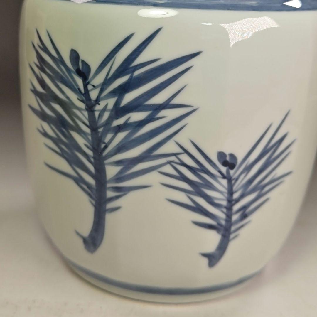 イ859 水指『押小路窯　庄左ェ門』『而妙斎好　若松　水指　共箱』茶道具