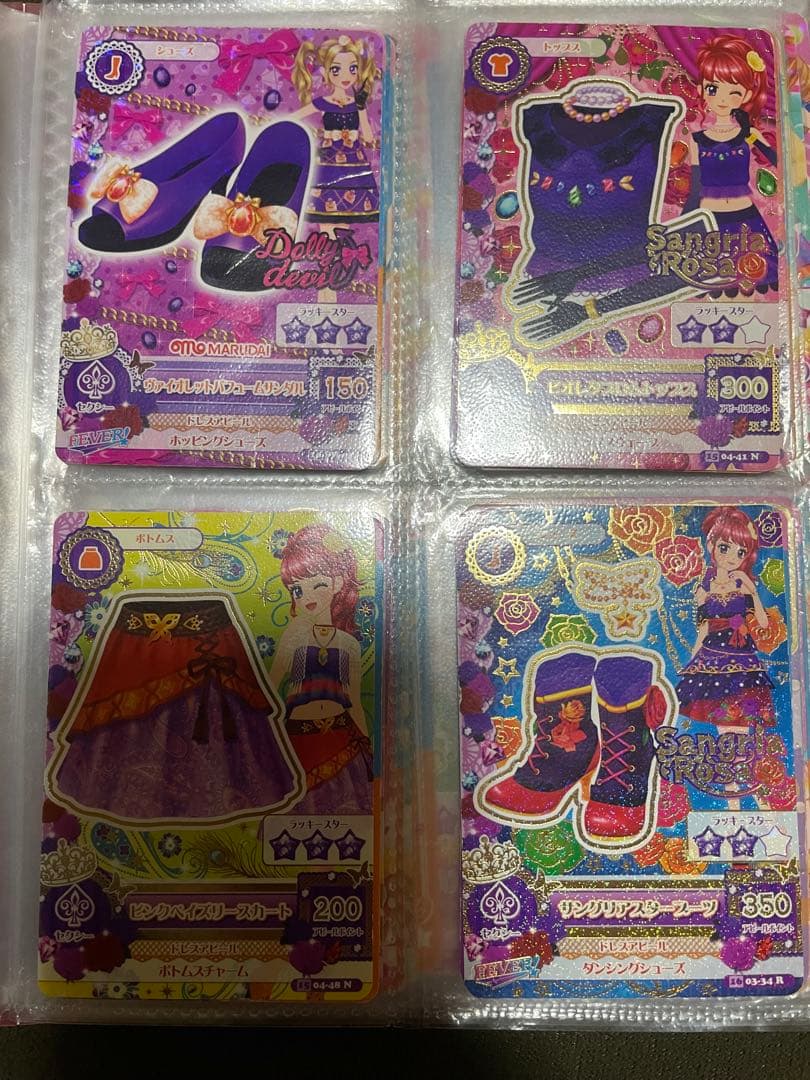 アイカツカードセット（青髪・赤髪キャラクター）