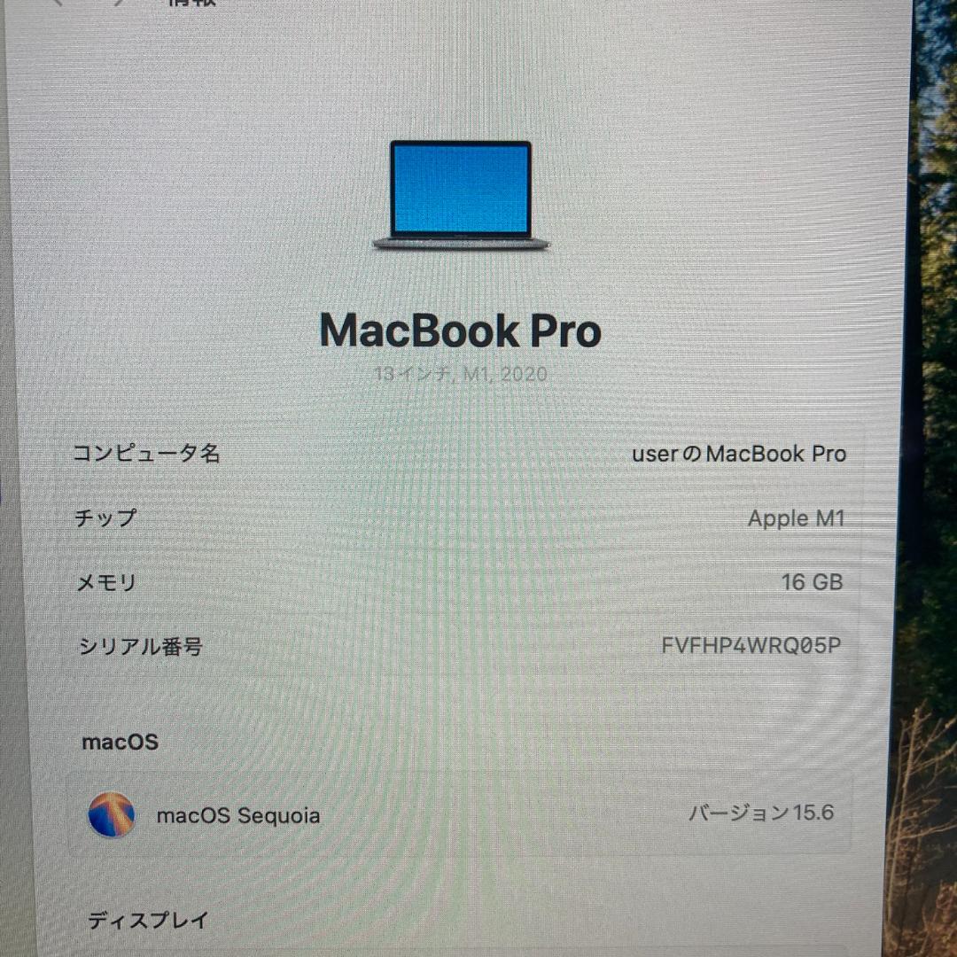 Apple MacBook Pro M1 ノートパソコン 13インチ 16GB