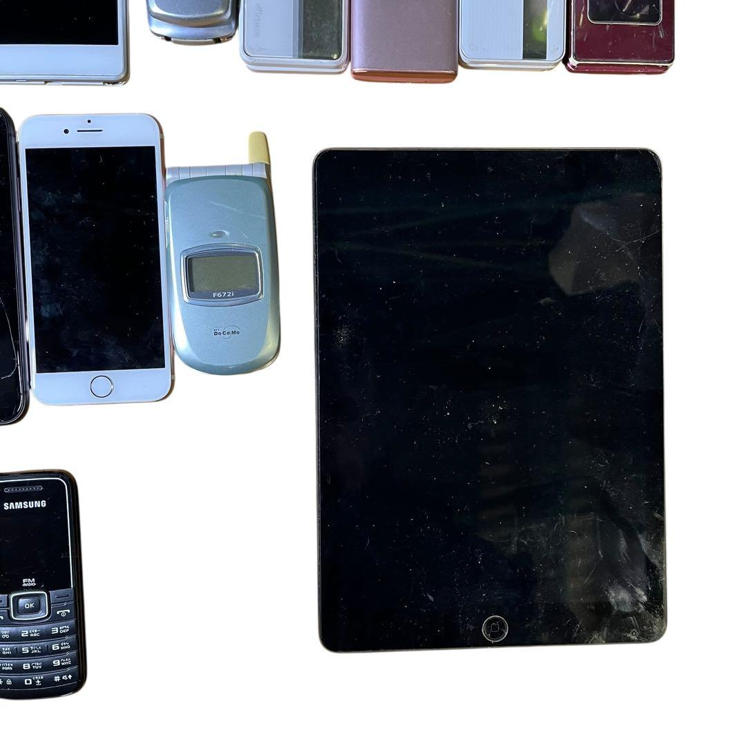 【メ0116-25】スマホガラケータブレットまとめ売り　22台