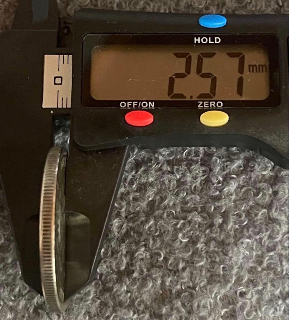 1893年 英領インド ヴィクトリア女王 2ルピー銀貨 実測22.24g