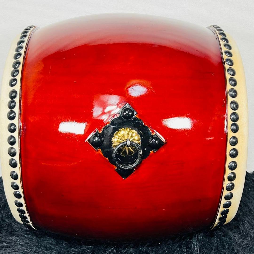 諏訪工芸 長胴太鼓 1.2尺 耳無 和太鼓 打楽器 太鼓 お祭り 宮太鼓 台座付