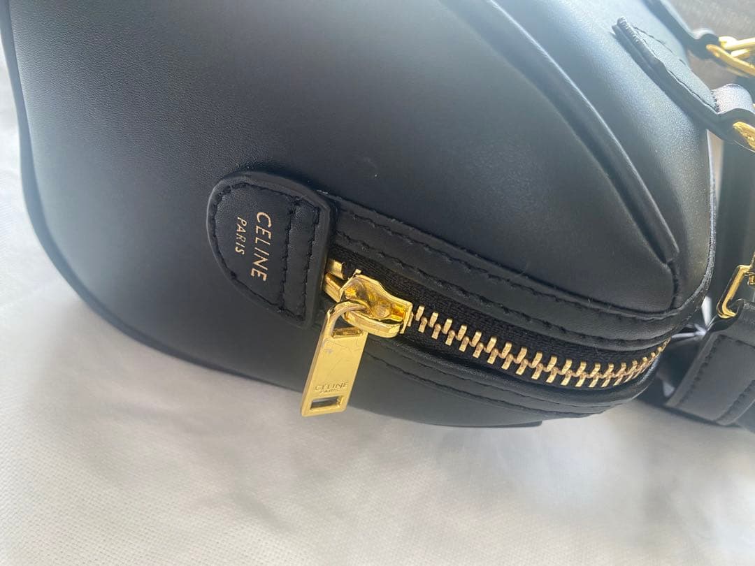 w*様 CELINE スモール ボストン キュイル トリオンフ ハンドバッグ ブ