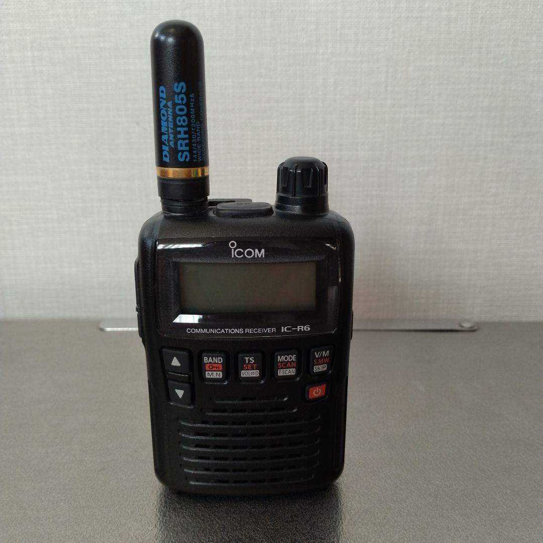 ICOM IC-R6 受信機 DIAMOND SRH805S アンテナ