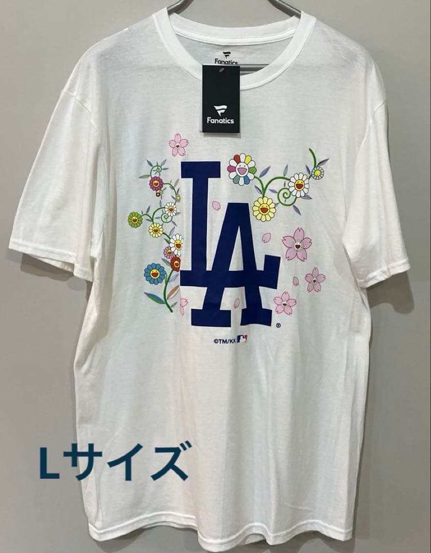 新作 村上隆 × ロサンゼルス・ドジャース コラボTシャツ 白 Lサイズ