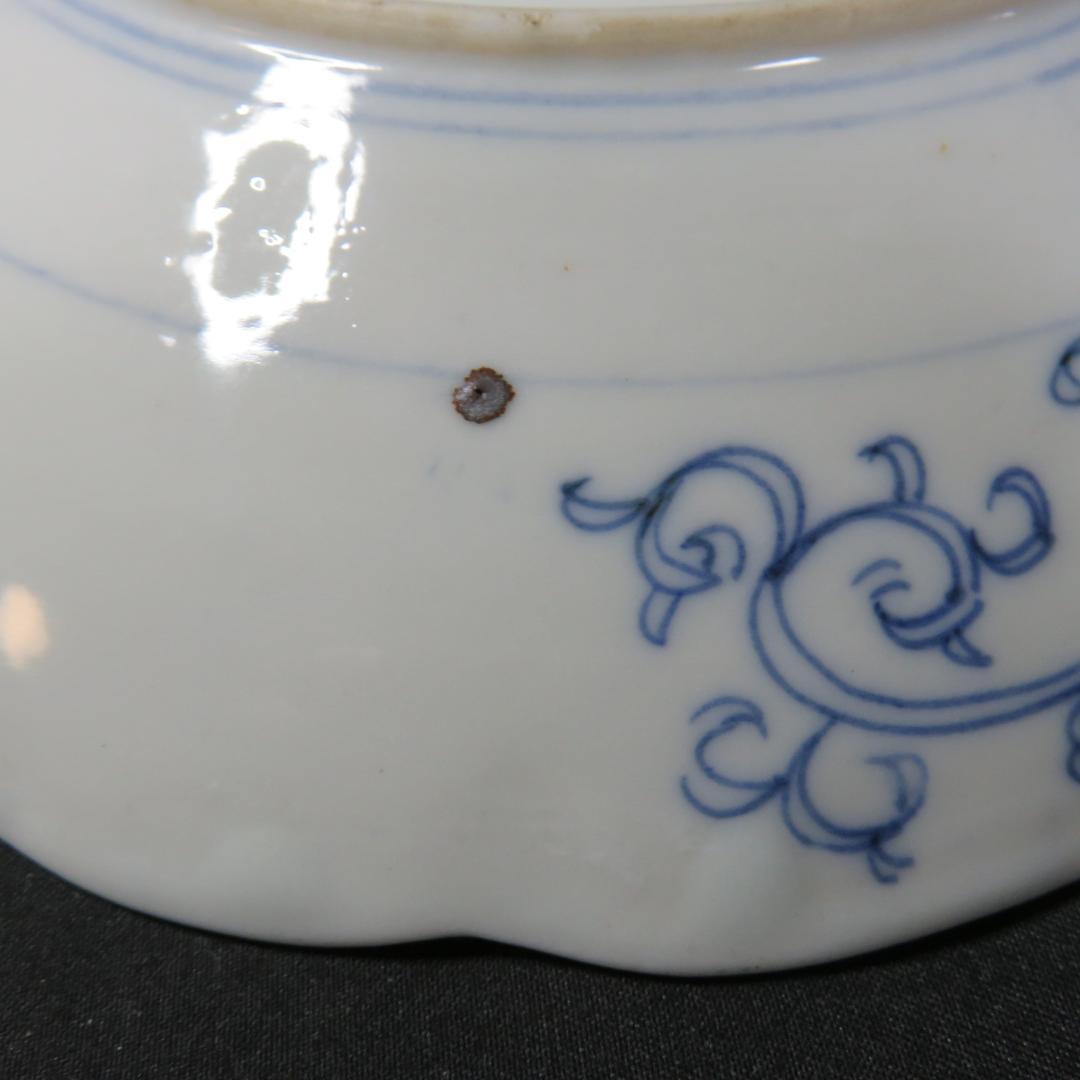 中皿 5枚 金彩 色絵付 歪み 窯傷 松竹梅 花文様 唐草 江戸 明治