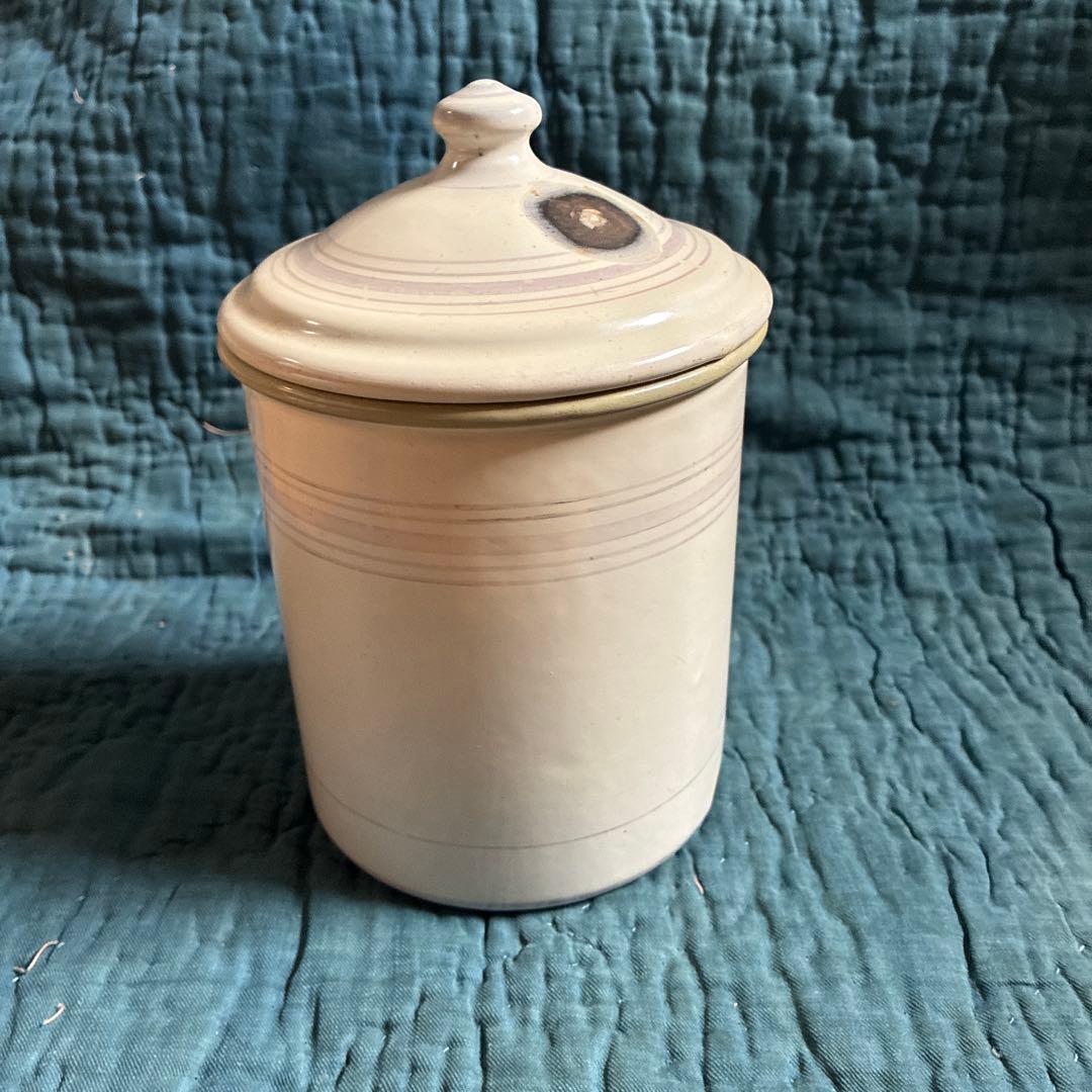 フランス　アンティーク　JAPY ホーロー　キャニスター