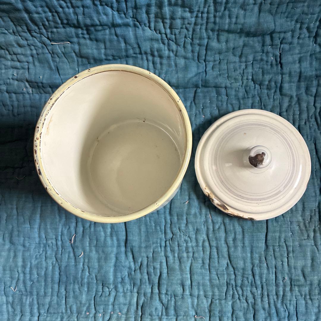 フランス　アンティーク　JAPY ホーロー　キャニスター