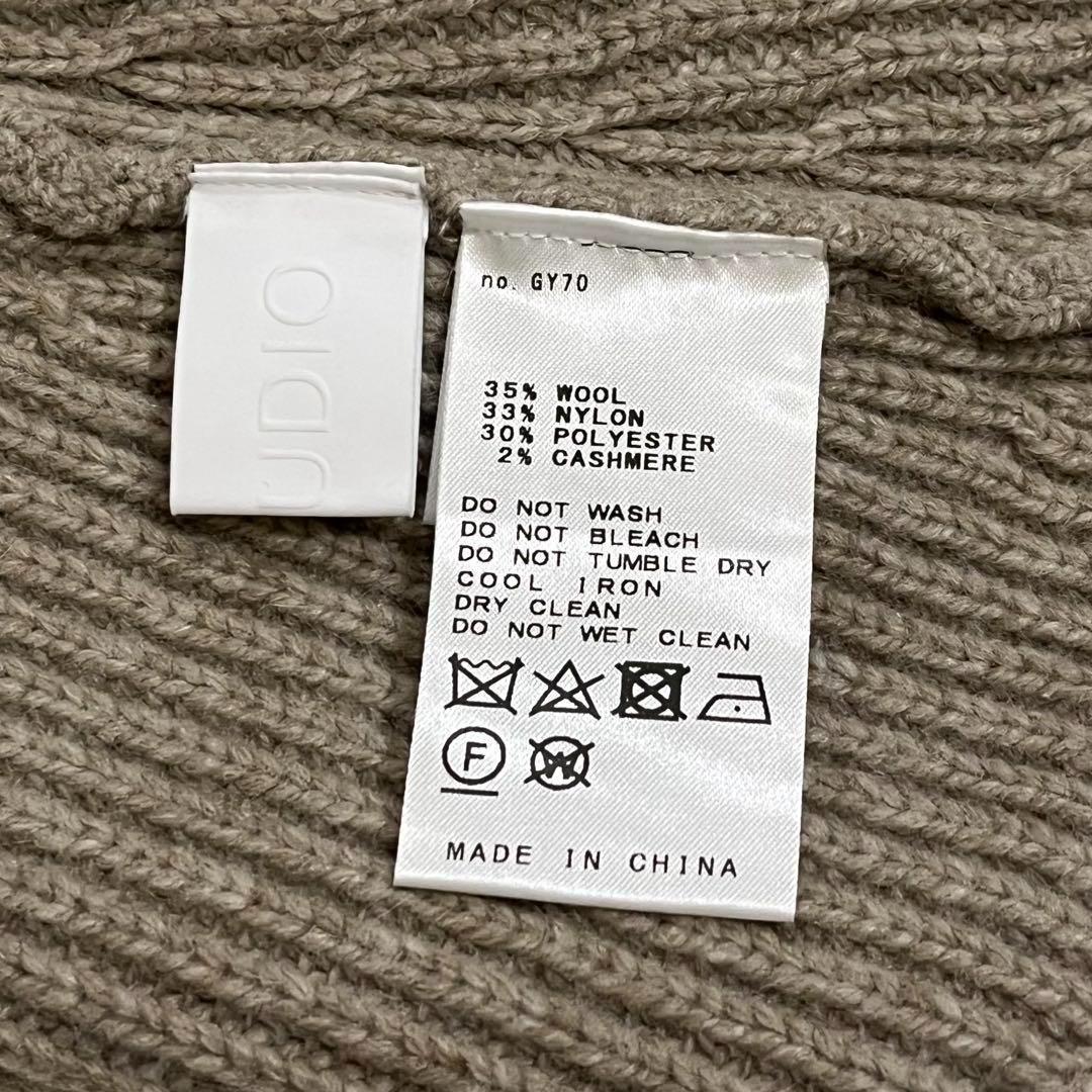 AP STUDIO 23SS リブニットケープ ベージュ スヌード カシミヤ混