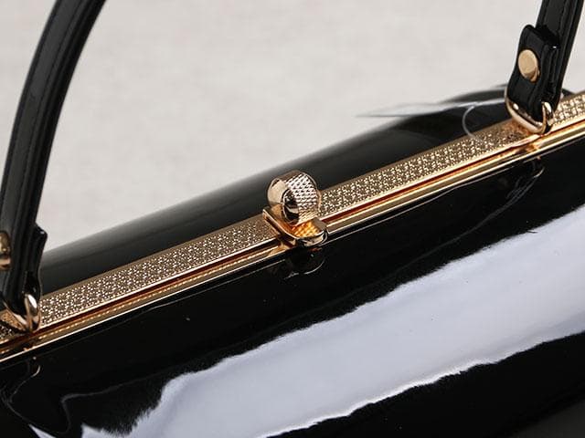 【新品】草履バッグセット 草履24cm (黒&白)　丸型　01998