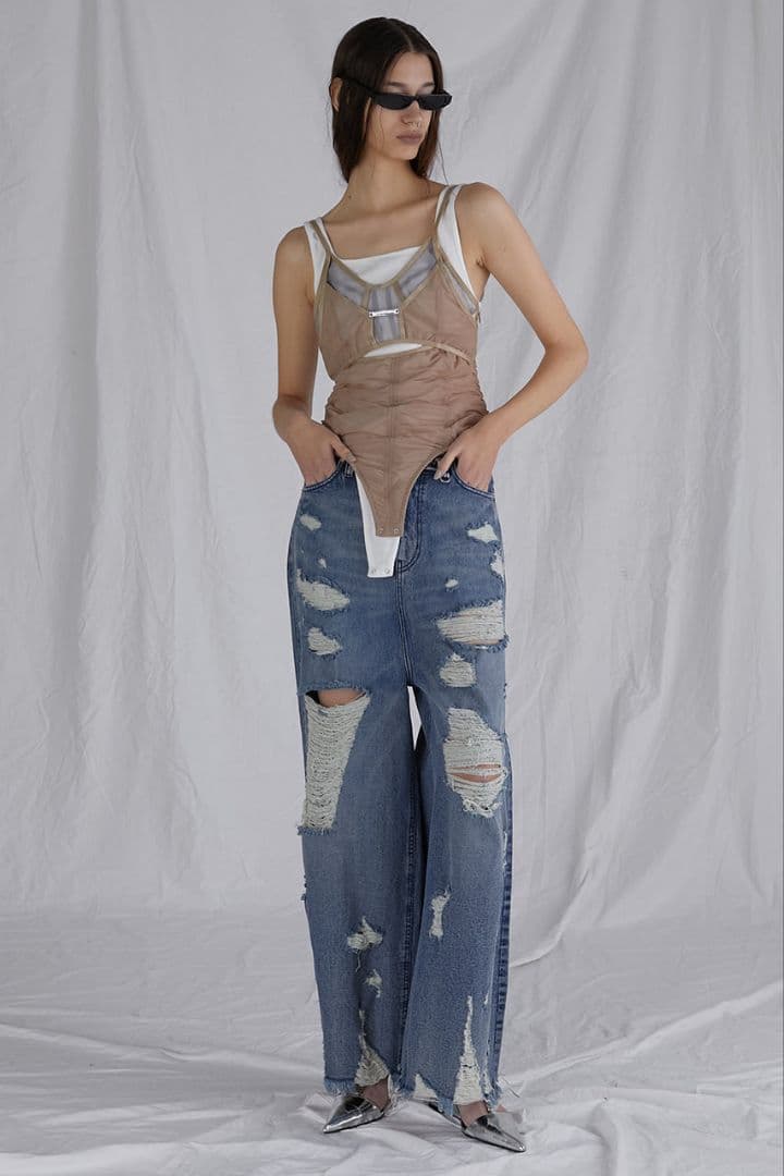 プランク プロジェクト/レイヤードチュールキャミボディスーツ