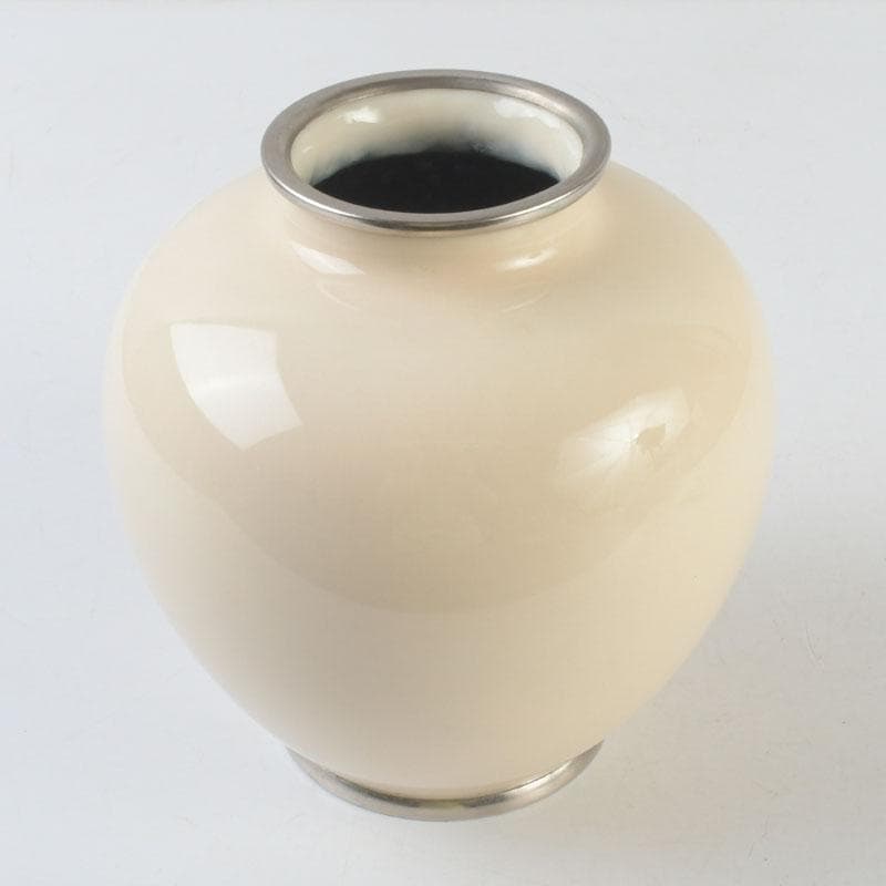 七宝焼　鳳凰文瓶　花瓶　在銘　V　9368