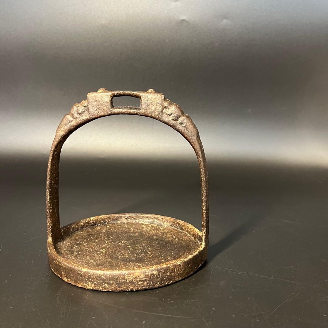 ◎古道具 庵々◎李朝後期 鉄製馬具 李朝 鐙■古道具古美術骨董茶道具華道具武具