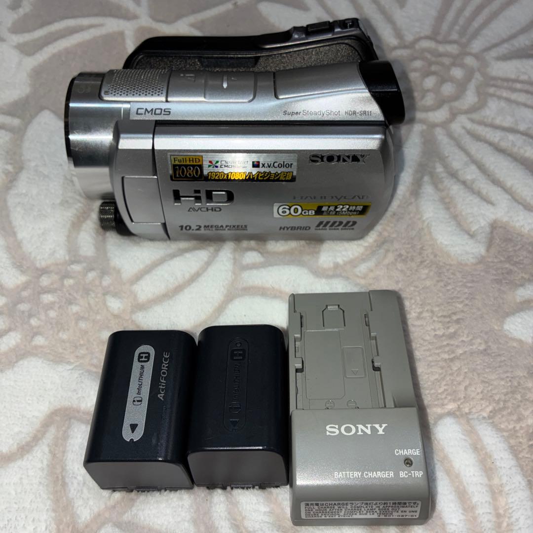 美品ソニー ハンディーカムHDR-SR11 シルバービデオ カメラ 動作確認済