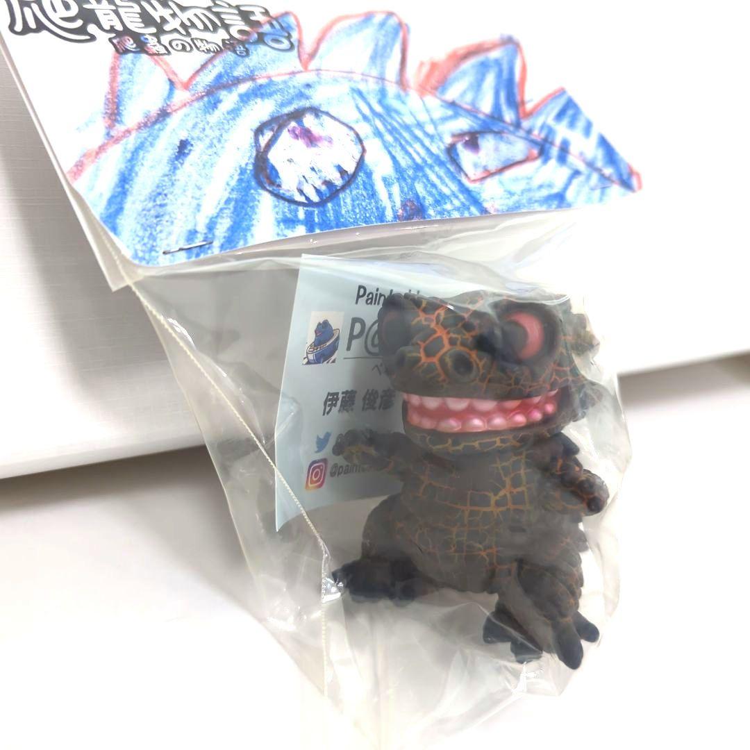 ソフビ　ゴジラ　クラック塗装　ペインターネット