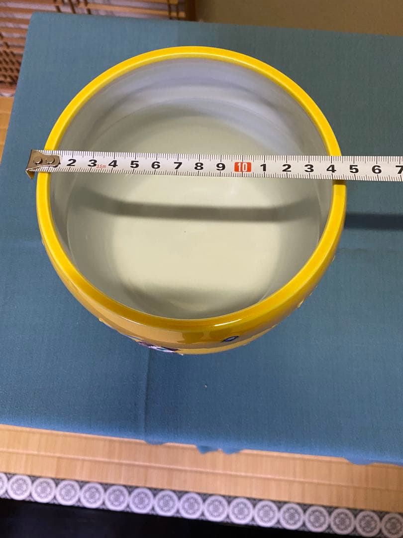 茶道具/水指 黄交趾京焼 龍岳造 清水焼鶴