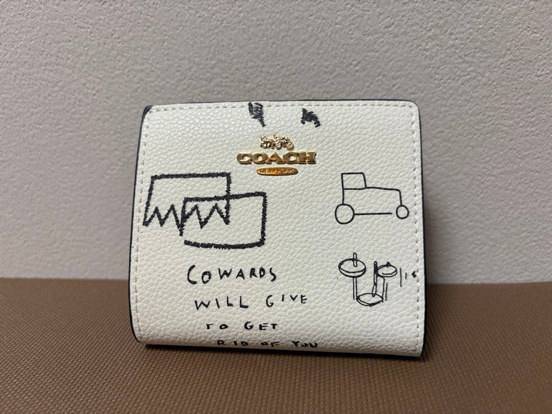 【新品】コーチ 2つ折り財布 ホワイト系 白 COACH C5587 IMT6W