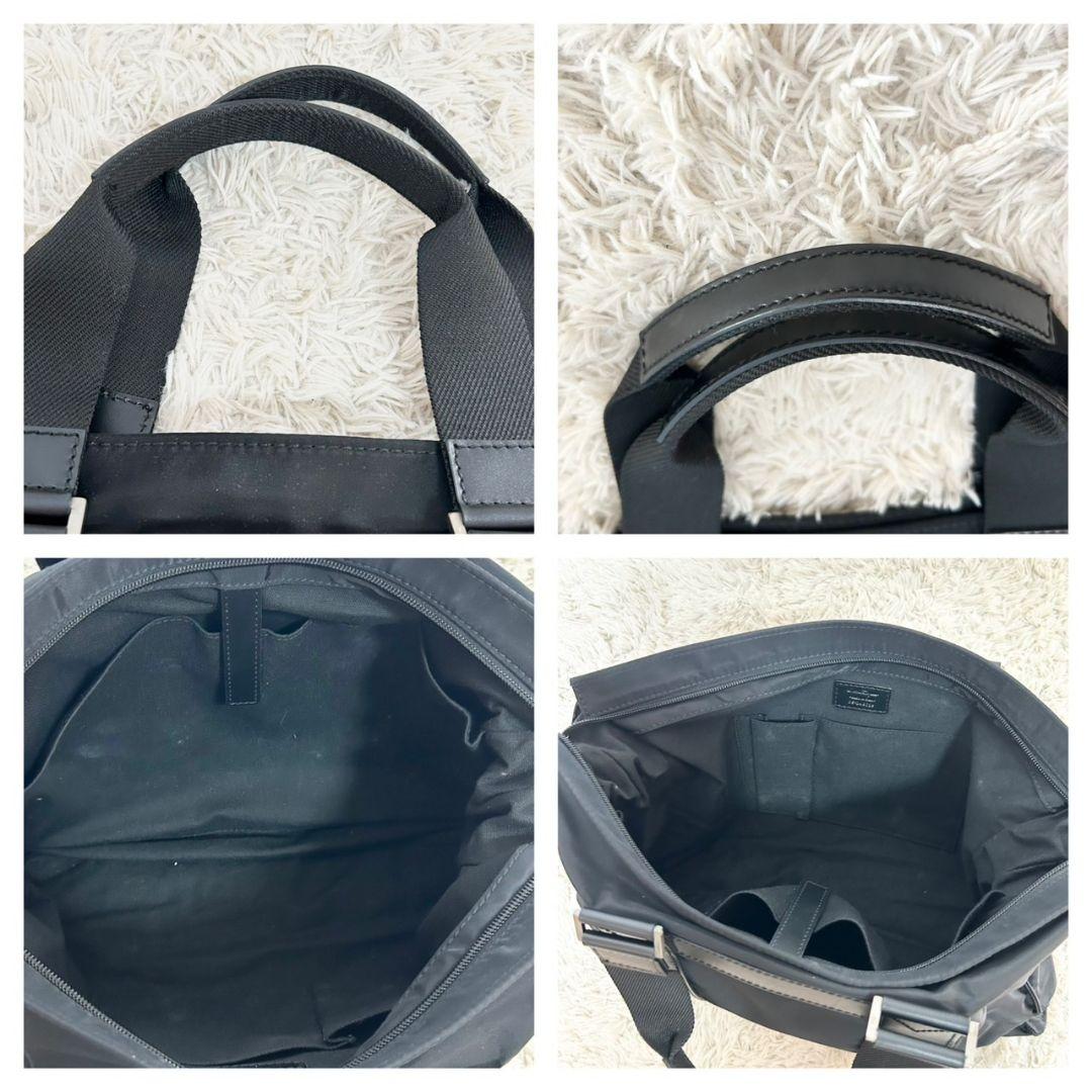 Ferragamo フェラガモ　ビジネスバッグ　トートバック　ナイロン　ロゴ　黒