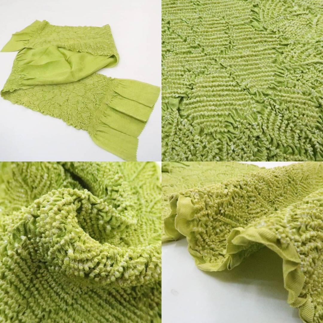 特価！ 美品 ３点セット 刺繍 着物 成人式 正絹 振袖・帯揚げ帯締め 1876