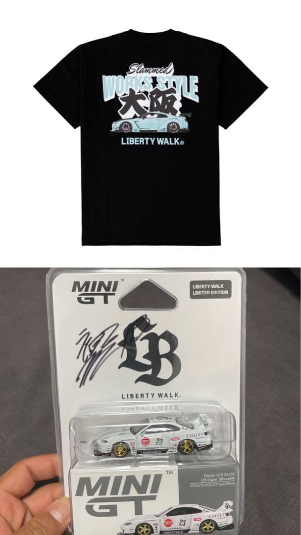 Mini gt s15 velg gold サインand T-shirt