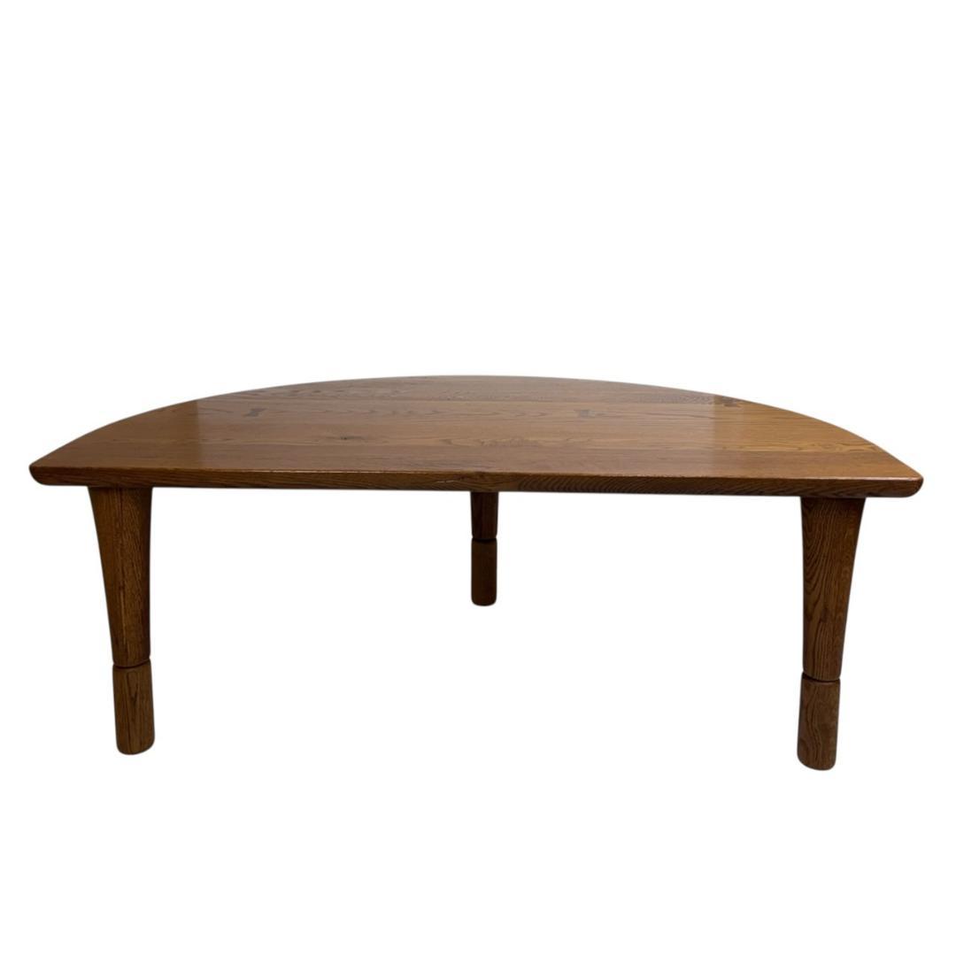 葉山ガーデン 半円型 木製 ローテーブル 1300W ちゃぶ台