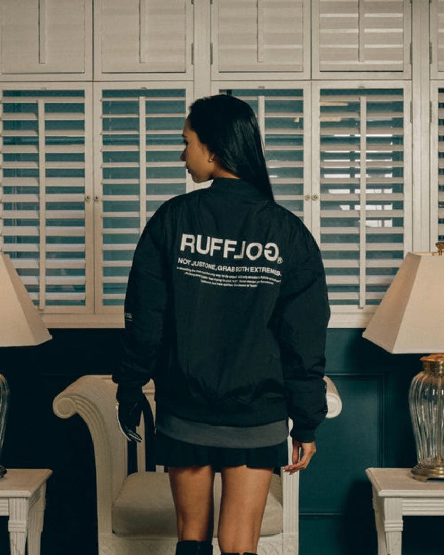 ラフログ　ラフロッグ　軽量パファースタジアムジャケット　S カーキ