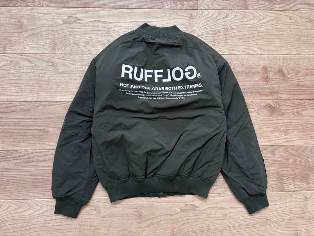 ラフログ　ラフロッグ　軽量パファースタジアムジャケット　S カーキ