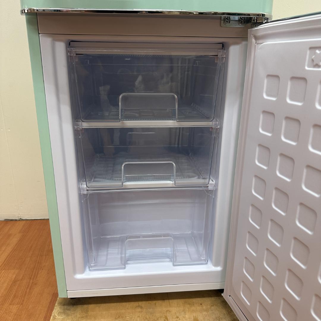 アイリスオーヤマ 2ドア冷蔵庫 2022年製 130L レトロ J09-02